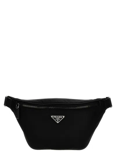 Prada Re-nylon Belt Bag Crossbody Bags Black