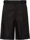 Prada Casual Shorts With Pockets And Loops In Black