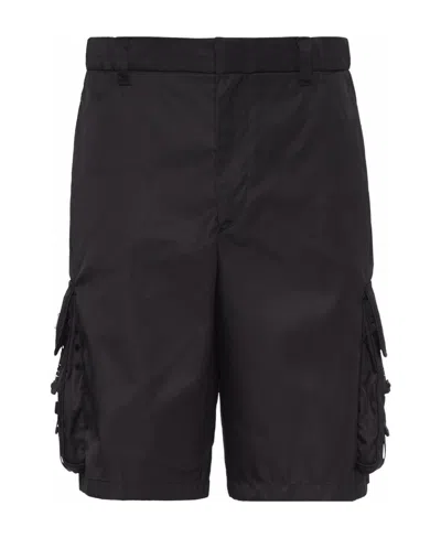 PRADA PRADA LOGO PLAQUE SHORTS