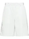 Prada Bermudas Mit Triangel-logo In White