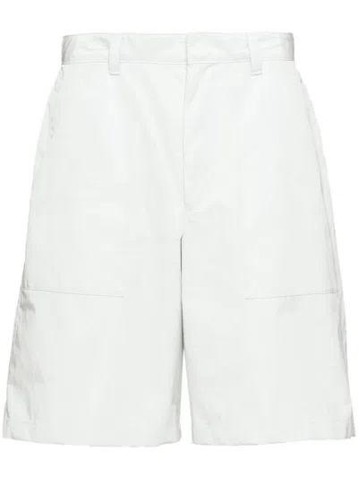 Prada Bermudas Mit Triangel-logo In White