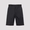 Prada Re-nylon Bermuda Shorts With Triangle Logo In Black