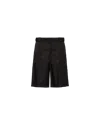 Prada Casual Shorts With Pockets And Loops In Black