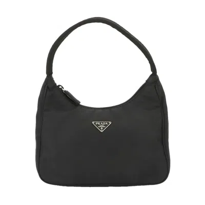 Prada Re-nylon Synthetic Shoulder Bag () In Black