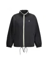 Prada Black Polyamide Shell Jacket In Blue