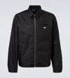 Prada Technical Cotton Blouson Jacket In Black