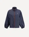 Prada Re-nylon Windbreaker High Collar In Blue