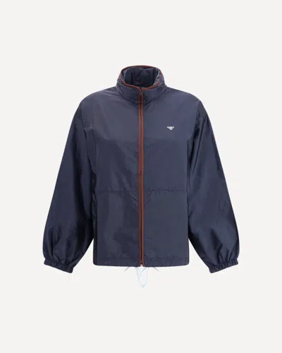 Prada Re-nylon Blouson In Blue
