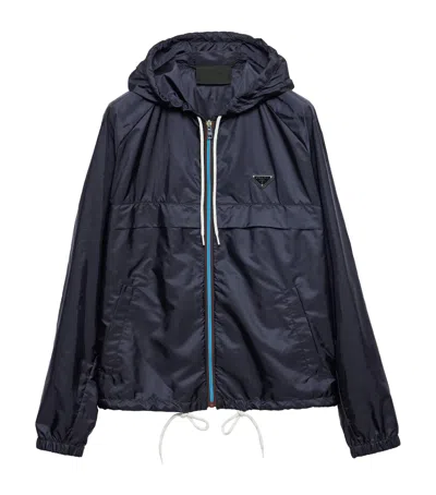 Prada Re-nylon Blouson Jacket In Black