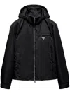 Prada Re-nylon Blouson Jacket In Black