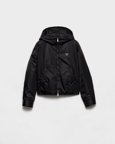 Prada Re-nylon Blouson Jacket In Black