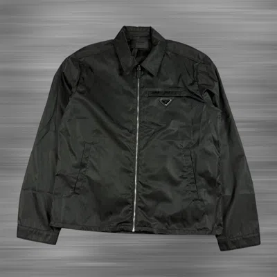 Pre-owned Prada Re-nylon Blouson Jacket In Black