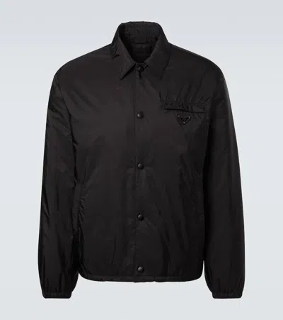 Prada Re-nylon Blouson Jacket In Black