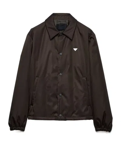 Prada Re-nylon Blouson Jacket In Burgundy