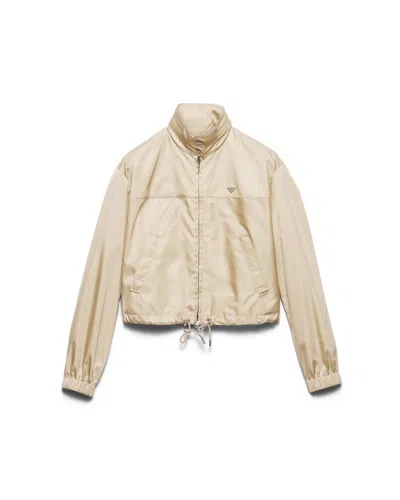 Prada Blousonjacke Aus Re-nylon In Neutral