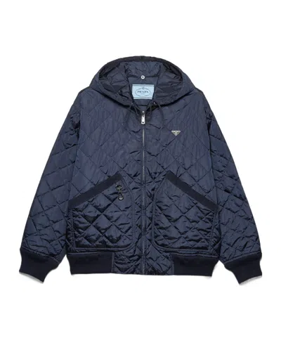 PRADA RE-NYLON BLOUSON JACKET WITH HOOD