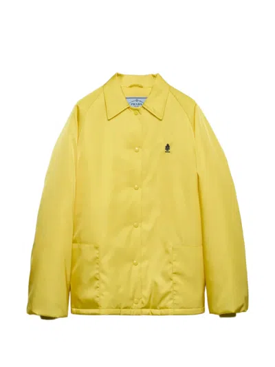 Prada Re-nylon Blouson Jacket In Yellow