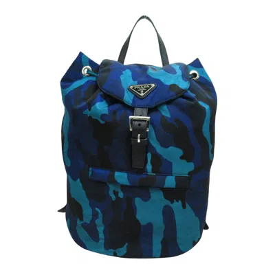 Prada Re-nylon Blue Synthetic Backpack Bag ()