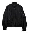 Prada Re-nylon Bomber Jacket In Black