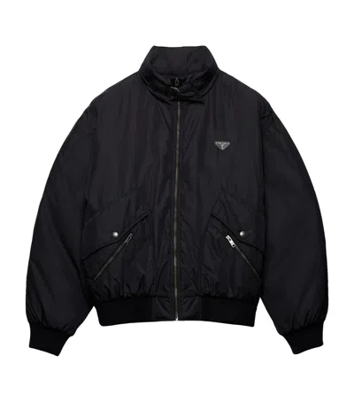 Prada Mens Black Medium-weight Re-nylon Down Jacket