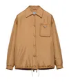 Prada Blousonjacke Aus Leichtem Re-nylon In Brown