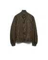Prada Single Breasted Jacket In Brown
