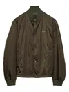 Prada Single Breasted Jacket In Green