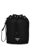 Prada Re-nylon Bucket Bag In Black
