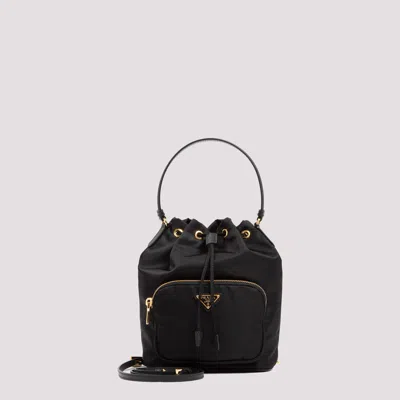 Prada Re-nylon Bucket Bag In Black