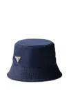 Prada Re-nylon Barrel Cap In 蓝色