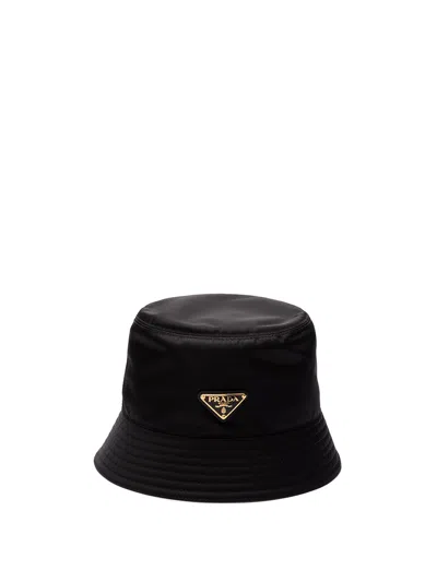Prada `re-nylon` Bucket Hat In Black