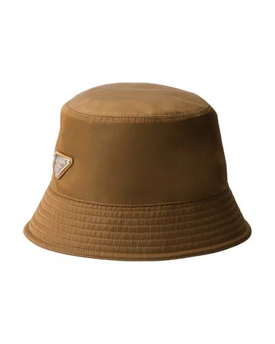 Prada Re-nylon Bucket Hat In Brown