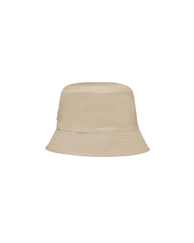 Prada Recycled Nylon Bucket Hat In Desert Beige