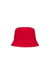 Prada Reversible Nylon Hat In Red