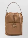 Prada Re-nylon Bucket Tote Bag In Brown