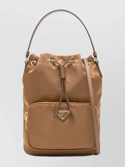 Prada Re-nylon Bucket Tote Bag In Brown