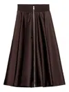 Prada Womens Brown Re-nylon Circle Woven Midi Skirt In Brown