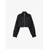 Prada Re-nylon Cropped Jacket In Black