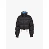 Prada Re-nylon Cropped Padded Jacket In Black