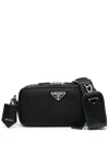 Prada Re-nylon Cross Body Bag In Black