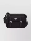 Prada Re-nylon Crossbody Bag Adjustable Strap In Black
