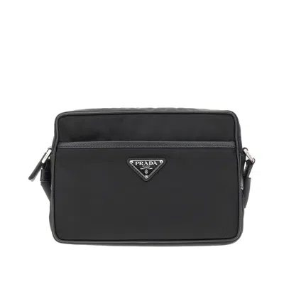 Prada Re-nylon Crossbody Bag In Black