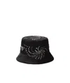 Prada Re-nylon Crystal-embellished Bucket Hat In Black