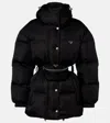 Prada Re-nylon Down Puffer Jacket In Black