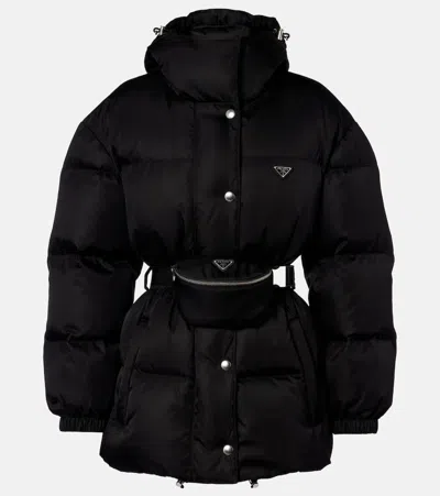 Prada Re-nylon Down-filled Jacket In Black