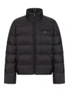Prada Re-nylon Down Jacket In Black