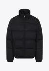 Prada Quilted Nylon Jacket Zip Pockets In Black
