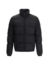 Prada Quilted Nylon Jacket Zip Pockets In Black