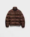 Prada Daunenjacke Aus Mittelschwerem Re-nylon In Brown