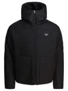 Prada Black Re-nylon Downjacket Wintercoat In Black
